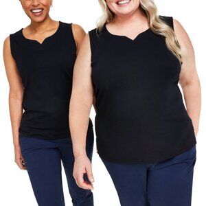 Style & Co Women's Sweetheart-Neck Sleeveless Top - Deep Black